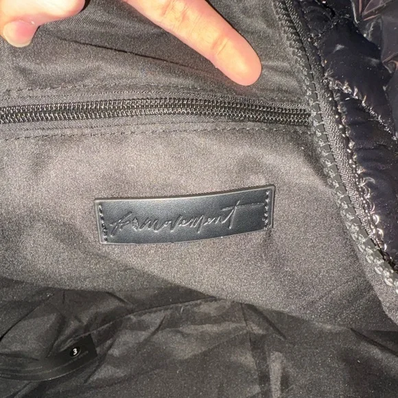 Free People Carryall Tote Bag - black shiny! - Picture 6 of 6